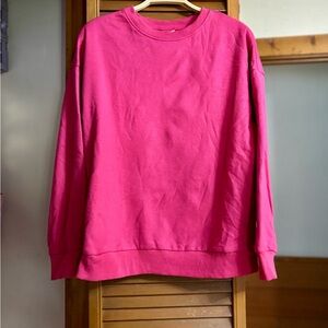 Amazon Women's Bright Fuchsia Crewneck Sweatshirt and matching sweatpants